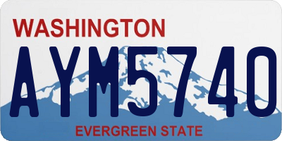 WA license plate AYM5740