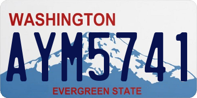 WA license plate AYM5741