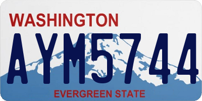 WA license plate AYM5744