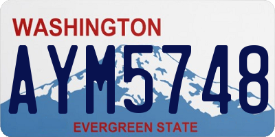 WA license plate AYM5748