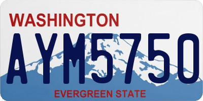 WA license plate AYM5750
