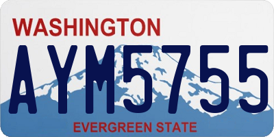 WA license plate AYM5755