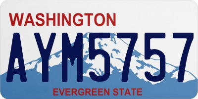 WA license plate AYM5757