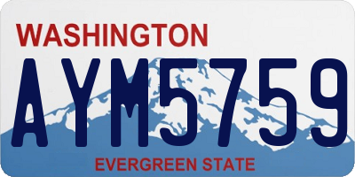 WA license plate AYM5759