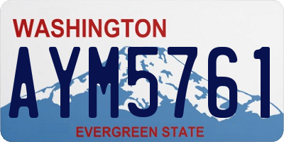 WA license plate AYM5761