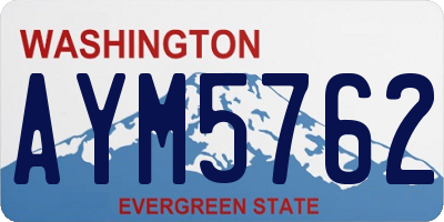 WA license plate AYM5762