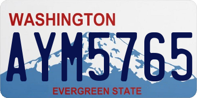 WA license plate AYM5765