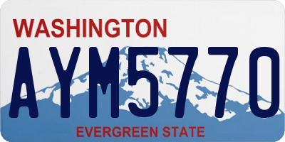 WA license plate AYM5770