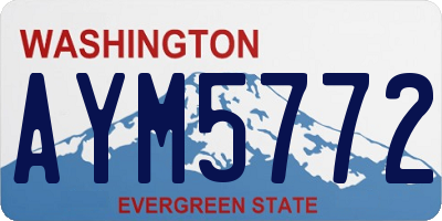 WA license plate AYM5772