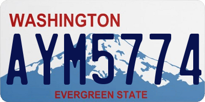 WA license plate AYM5774