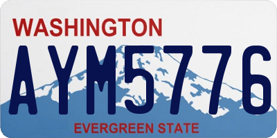 WA license plate AYM5776