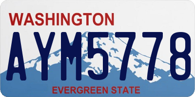 WA license plate AYM5778