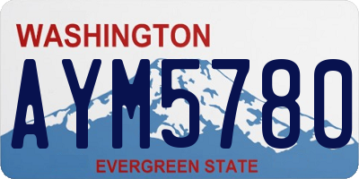 WA license plate AYM5780
