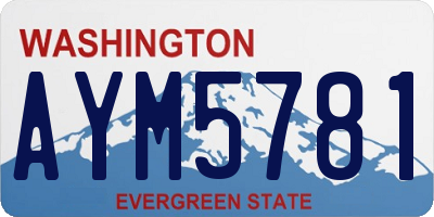 WA license plate AYM5781