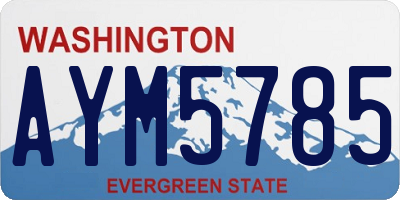 WA license plate AYM5785