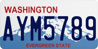 WA license plate AYM5789