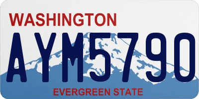 WA license plate AYM5790