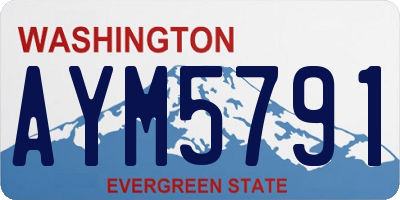 WA license plate AYM5791