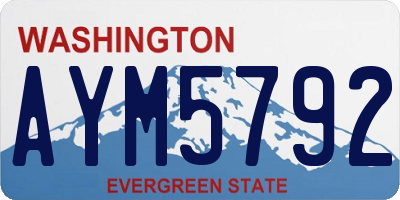 WA license plate AYM5792