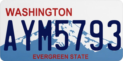 WA license plate AYM5793