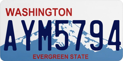 WA license plate AYM5794
