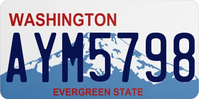 WA license plate AYM5798