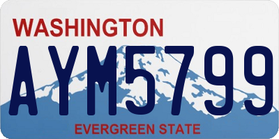 WA license plate AYM5799