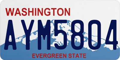 WA license plate AYM5804