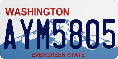 WA license plate AYM5805