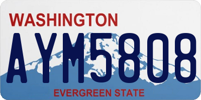 WA license plate AYM5808