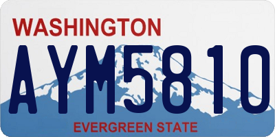 WA license plate AYM5810