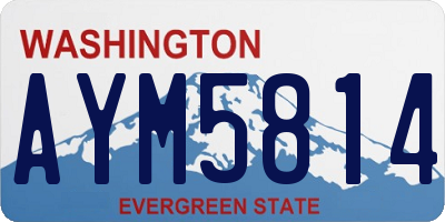 WA license plate AYM5814