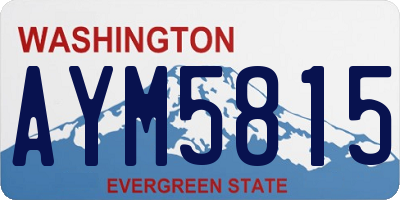 WA license plate AYM5815