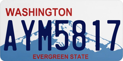WA license plate AYM5817