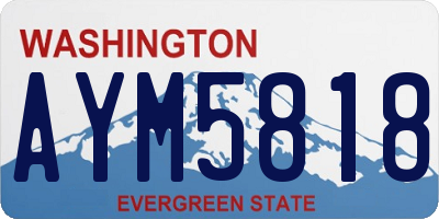 WA license plate AYM5818