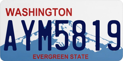 WA license plate AYM5819