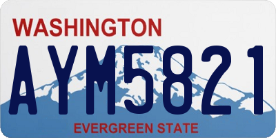 WA license plate AYM5821