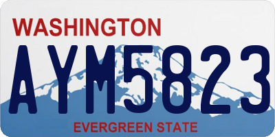 WA license plate AYM5823
