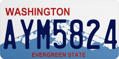 WA license plate AYM5824