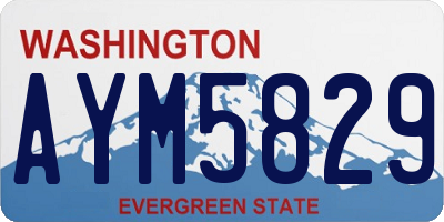 WA license plate AYM5829