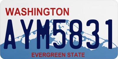 WA license plate AYM5831