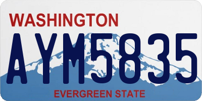 WA license plate AYM5835