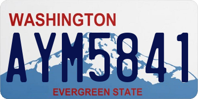 WA license plate AYM5841