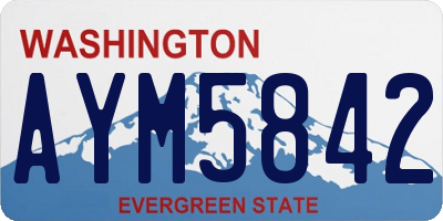 WA license plate AYM5842