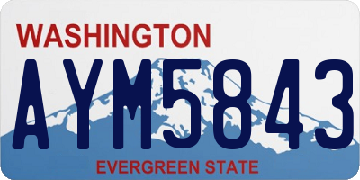 WA license plate AYM5843
