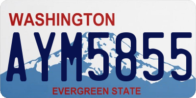 WA license plate AYM5855