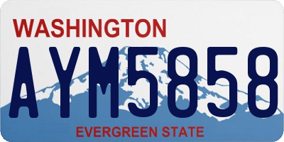 WA license plate AYM5858