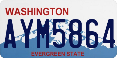 WA license plate AYM5864