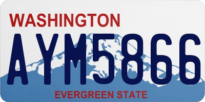 WA license plate AYM5866