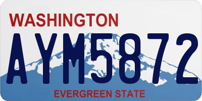 WA license plate AYM5872